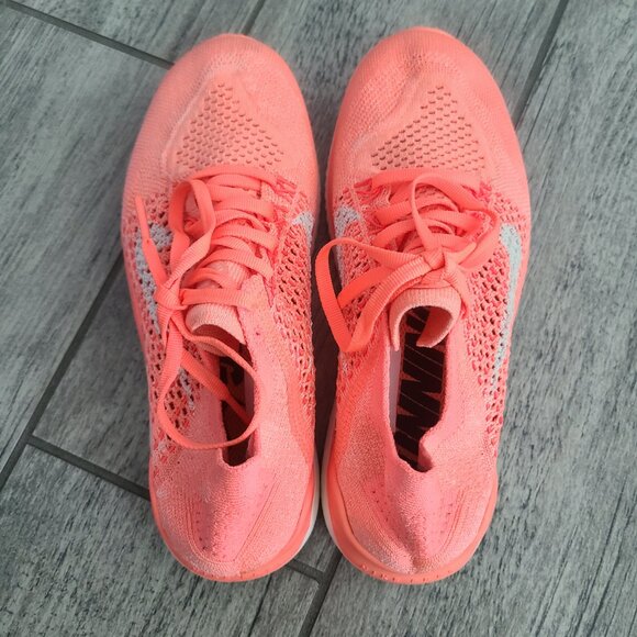 Nike Free RN Flyknit 2017 Women’s Running Shoes Size 6.5 Coral Pink White - Picture 7 of 11